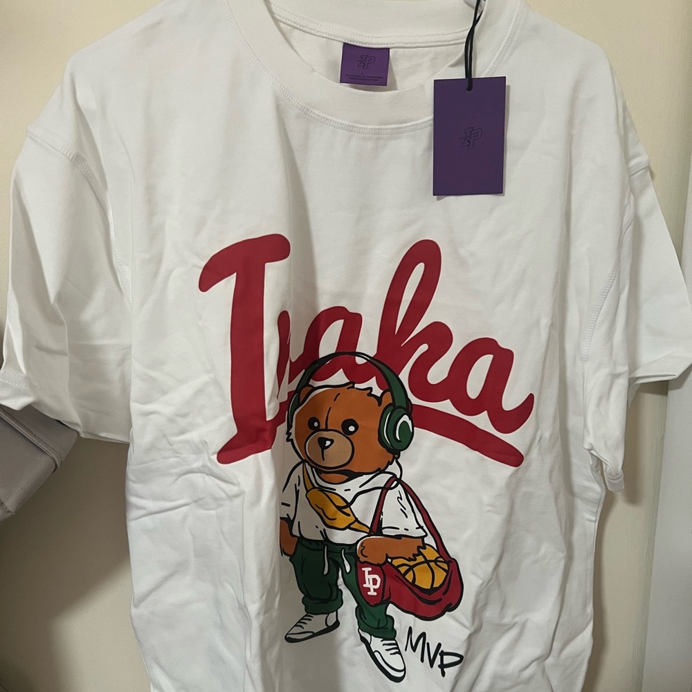 Inaka Power Kids White and Red Bear Graphic Tee